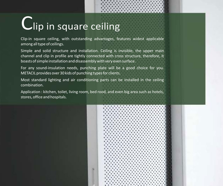 Clip In Square Ceiling